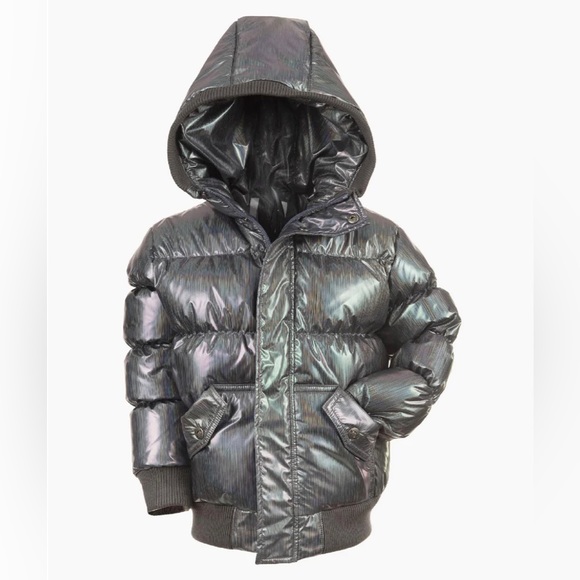 Appaman girls size 8 winter puffer coat. Galaxy grey. - Picture 2 of 10